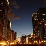 Chicago bei Dämmerung