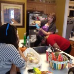 Frisörsalon in der Küche