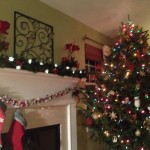 Kamin und Weihnachtsbaum